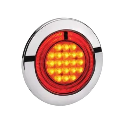 Narva 9-33 Volt Model 56 Led Rear Direction Indicator Lamp (Amber) With Red Led Tail Ring