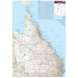 Queensland State Supermap - 1000x1430 - Laminated