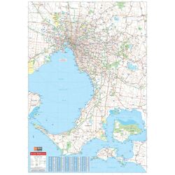 Melbourne & Region Map - 700x1000 - Laminated