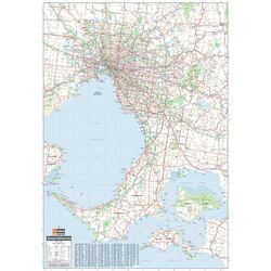 Melbourne & Region Map - 700x1000 - Unlaminated