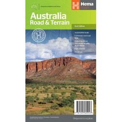 Australia Road & Terrain Map