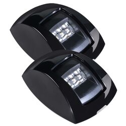 Narva 9-33V 1 Nautical Mile Led Port And Starboard Lamps Black With Clear Lenses
