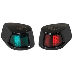 Narva 9-33V 1 Nautical Mile Led Port And Starboard Lamps Black Housing With Colour Lenses