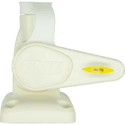 GME Single Swivel Rectangular Antenna Base - Suit Aw36XX Antenna Whips - White