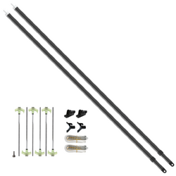 Supex 12v Awning Rope Cradle Pole Pack Black