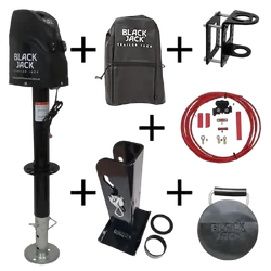 Black Jack Electric Trailer Jack w/ Clamp & Harness Kit 12v