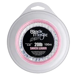 Black Magic Pink Shock Leader 20LB - 150LB