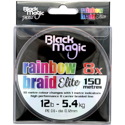 Black Magic Rainbow Elite 8X Braid 12LB - 80LB