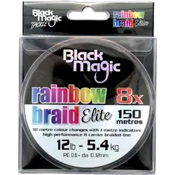 Black Magic Rainbow Elite 8X Braid 12LB - 80LB
