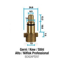 Gerni/ Stihl/ Alto/ Nilfisk Professional adapter