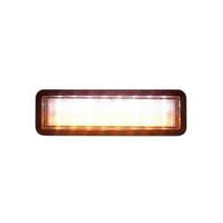 Roadvision LED Front DRL / Indicator / Park Lamp 10-30V Amber/White LED Rect 159 x 49mm Clear Lens Grommet Mount EACH