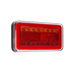 Roadvision LED Rear Combination Lamp 10-30V Stop/Tail/Ind/Ref Surface Mount 150x80mm Twin Pack Glow Park Lamp & Sequential Indicator