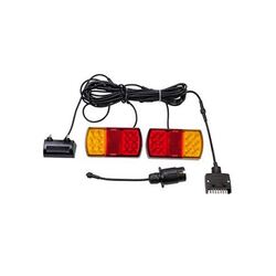 Roadvision 12V Stop/Tail/Ind/Ref/Lic Rect 150 x 80mm + BR25B + 7TPF + 7TPR 8X5 Trailer Kit with LEDLink Harness
