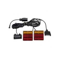 Roadvision 12V Stop/ Tail/ Ind/ Ref/ Lic Square 100 x 100mm + BR25B + 7TPF + 7TPR 8X5 Trailer Kit with LEDLink Harness