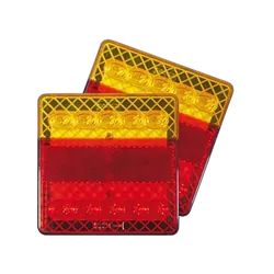 Roadvision 12V Stop/Tail/Ind/Ref 100 X 100mm Surface Mount Twin Pack ** CAN USE BR208LRP **