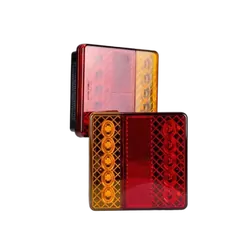 Roadvision LED Rear Combination Lamp 12V Stop/Tail/Ind/Ref Surface Mount 100 x 100mm Twin Pack with Licence