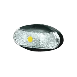 Roadvision 10-30V Oval 60 x 30mm Clear Lens Black Base Blister Pack 2.5mt Cable Amber