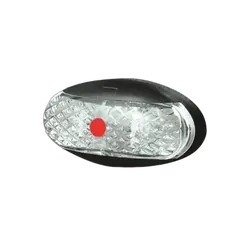 Roadvision 10-30V Oval 60 x 30mm Clear Lens Black Base Blister Pack 2.5mt Cable Red