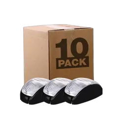 Roadvision 10-30V 2 LED Oval 60 X 35MM Clear Lens Black Base 2.5m Cable Bulk Pack of 10