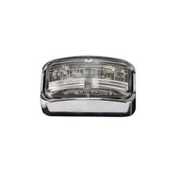 Roadvision Clearance Light LED Amber BR7 Series 10-30V 50x25mm Clear Lens Chrome Fixed Mount 0.5m Cable