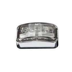 Roadvision Clearance Light LED Red BR7 Series 10-30V 50x25mm Clear Lens Chrome Fixed Mount 0.5m Cable