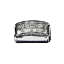 Roadvision Clearance Light LED White BR7 Series 10-30V 50x25mm Clear Lens Chrome Fixed Mount 0.5m Cable