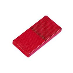 Roadvision Reflector Red Rect. BRREF Series Self Adhesive 65 x 30 x 8mm Twin Pack