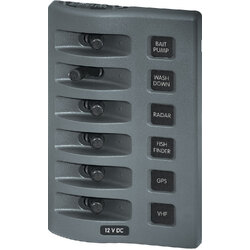 Blue Sea Systems Weatherdeck 12V Dc Waterproof Switch Panel  6 Position