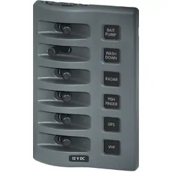 Blue Sea Systems Weatherdeck 12V Dc Waterproof Switch Panel - 6 Position