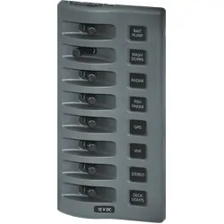 Blue Sea Systems Weatherdeck 12V Dc Waterproof Switch Panel - 8 Position