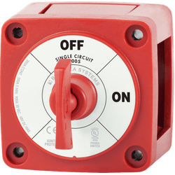 Blue Sea Systems M-Series Mini On-Off Battery Switch With Key - Red