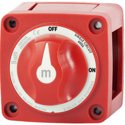 Blue Sea Systems M-Series Mini On-Off Battery Switch With Knob - Red
