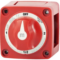 Blue Sea Systems M-Series Mini Selector Battery Switch - Red
