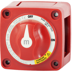 Blue Sea Systems M-Series Mini Dual Circuit Plusâ„¢ Battery Switch â€“ Red