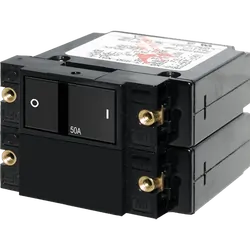 Blue Sea Systems A-Series Rocker Circuit Breaker - Double Pole 50A