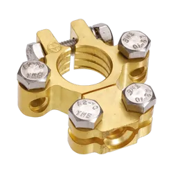 Projecta Forged Brass Saddle With Dual Auxiliary - Positive Terminal (Bag Of 10)