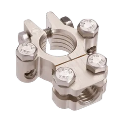 Projecta Satin Forged Brass Heavy Duty Saddle With Dual Auxiliary - Negative Terminal (Blister 1)