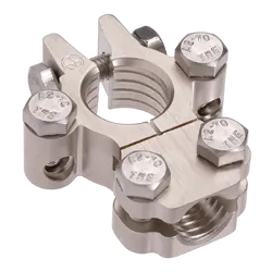 Projecta Satin Forged Brass Heavy Duty Saddle With Dual Auxiliary - Positive Terminal (Blister 1)