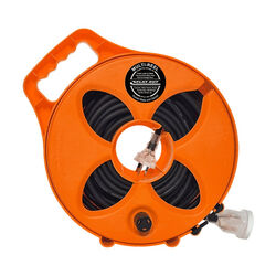Flat Out Premium Extension Lead on Multi-Reel Safety Orange 15A 12.5m
