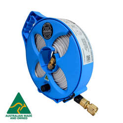 10m Flat Out Drink Water Hose on  Compact Multi-Reel Electric Blue