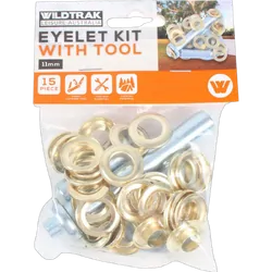 Wildtrak Eyelet Kit 15Pce With Tool 11Mm Dia Ac Cc0025