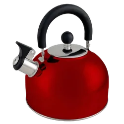 Wildtrak Whistling Kettle 2.5L Stainless Steel Red