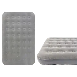 Wildtrak Double Coil Beam Flocked Airbed 191X137X23Cm Ac Cc3007