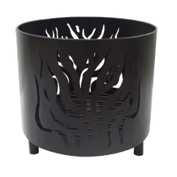 Wildtrak Fire Pit Black 35Cm Round 35X31Cm Fire Pattern