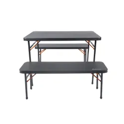 Wildtrak Picnic Table 3Pc 102Cm Black