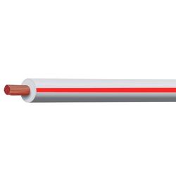 3mm White/Red Trace Cable 30M (Spooled Length)