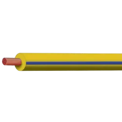 Yellow/Blue 3mm Trace Single Core 100M (Spooled Length)