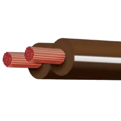 Brown/White 3mm Figure 8 30M Twin Core (Spooled Length)