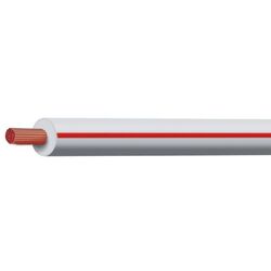 White/Red 4mm Trace Single Core 100M (Spooled Length)