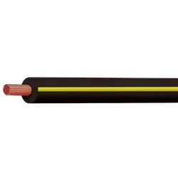 Black/Yellow 4mm Single Core (Sold Per Metre)